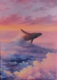 The author's oil triptych painting "Liberation"